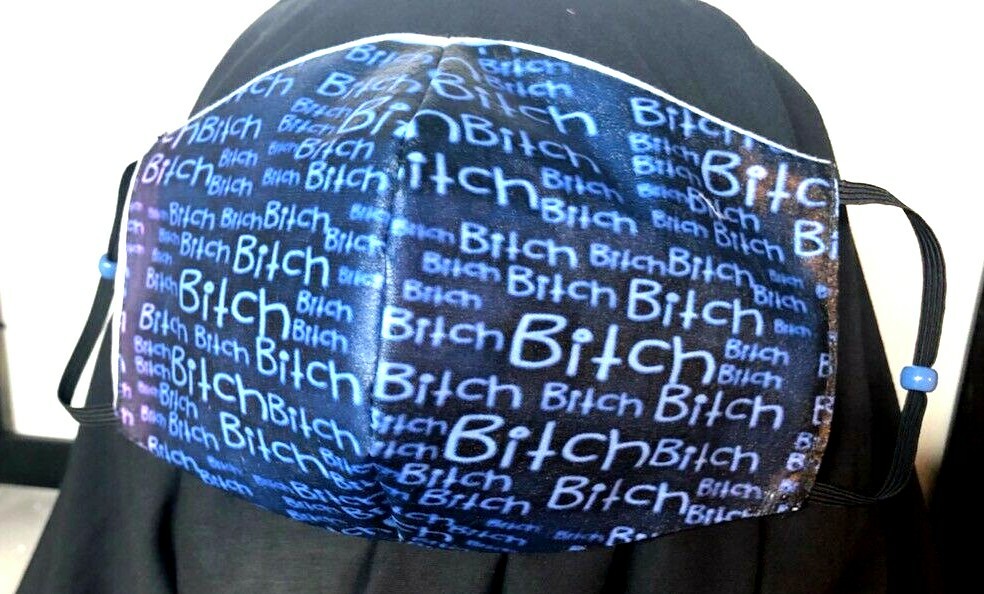 ***B#tch***  REVERSIBLE Cotton Face mask (handmade)