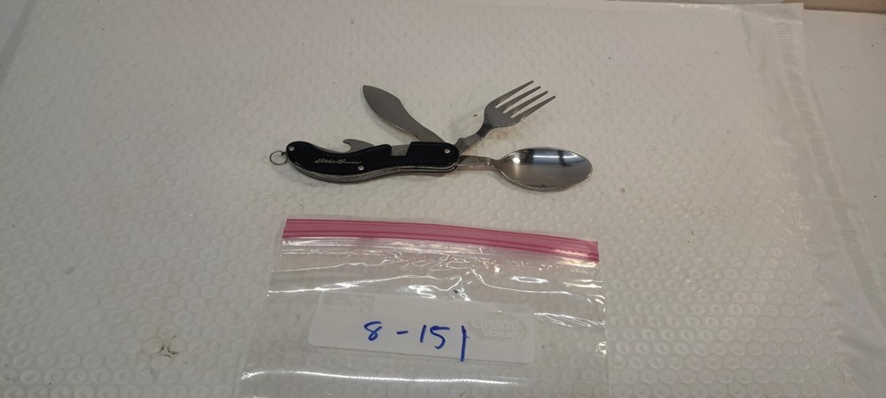 EDDIE BAUER MESS KIT MULTITOOL SPOON, KNIFE FORK BOTTLE OPENER