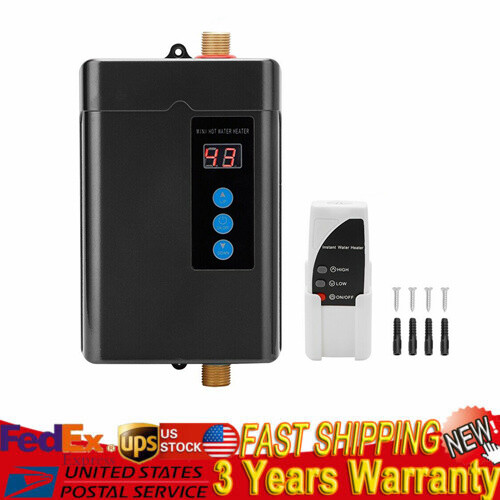 Electric Hot Tankless Water Heater Shower Instant Boiler Kitchen Bathroom 110V
