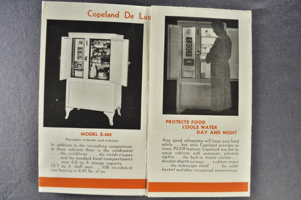 1920s Copeland Electric Refrigerator Brochure Folder Excellent Original 22