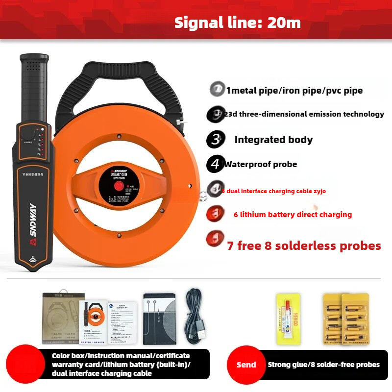 Electrical Intelligent Pipe Plugging Instrument Clogging Detector Tool