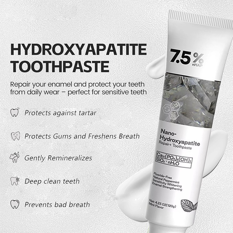 7.5% Hap Nano-Hydroxyapatite Toothpaste Remove Deep Clean 120g US