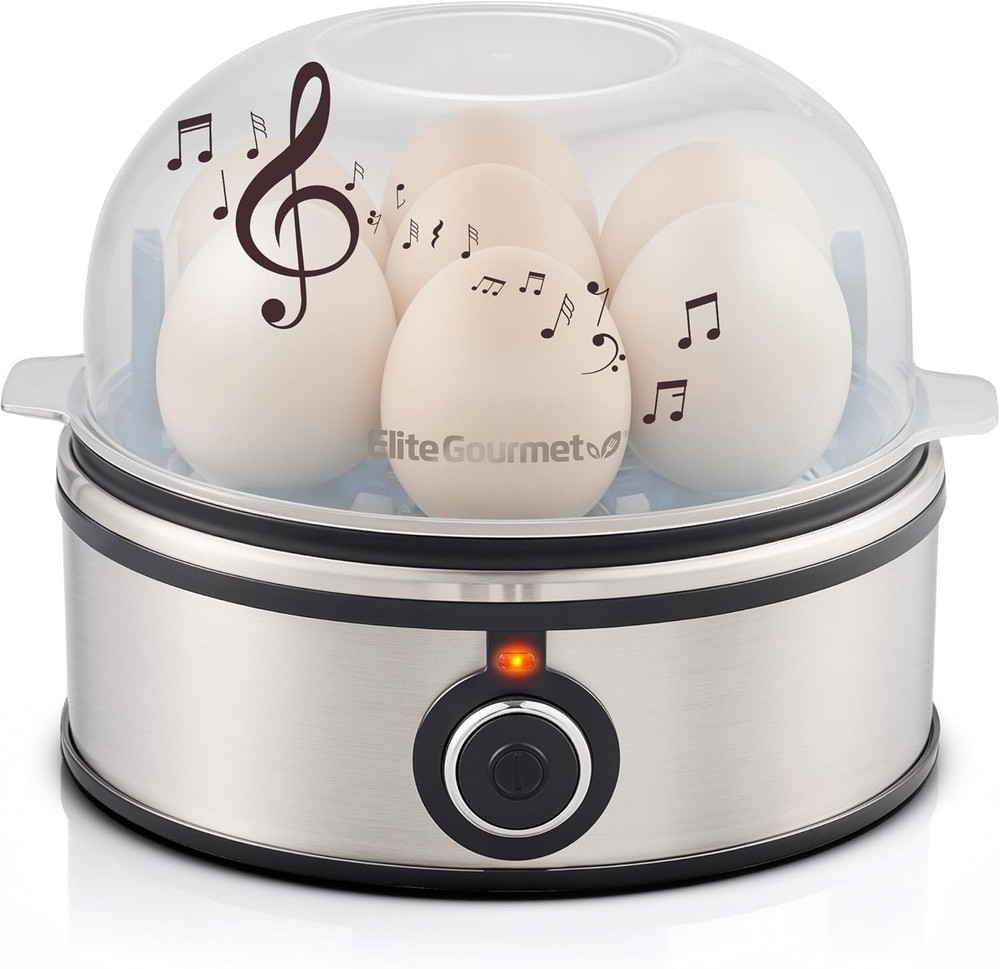 Versatile Egg Cooker - 7-Egg Capacity for Soft, Medium, Hard Boiled & Omelets