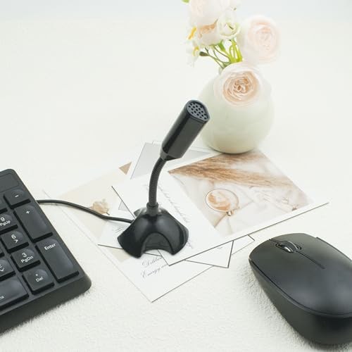 Microphone，Adjustable gooseneck mini for Laptop/Desktop Computers USB