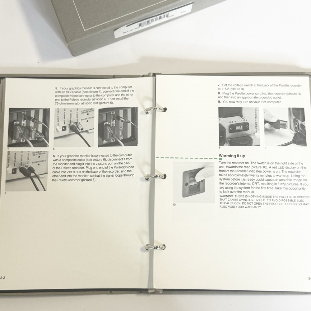 Polaroid Palette IBM PC XT Image Recording System Software 5.25 Disk Vintage