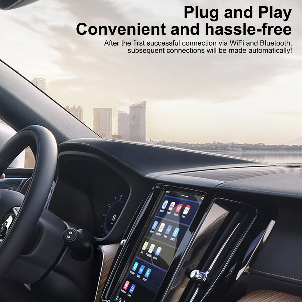 Wireless CarPlay Adapter For iPhone Apple Android Auto Wired to Wireless Dongle