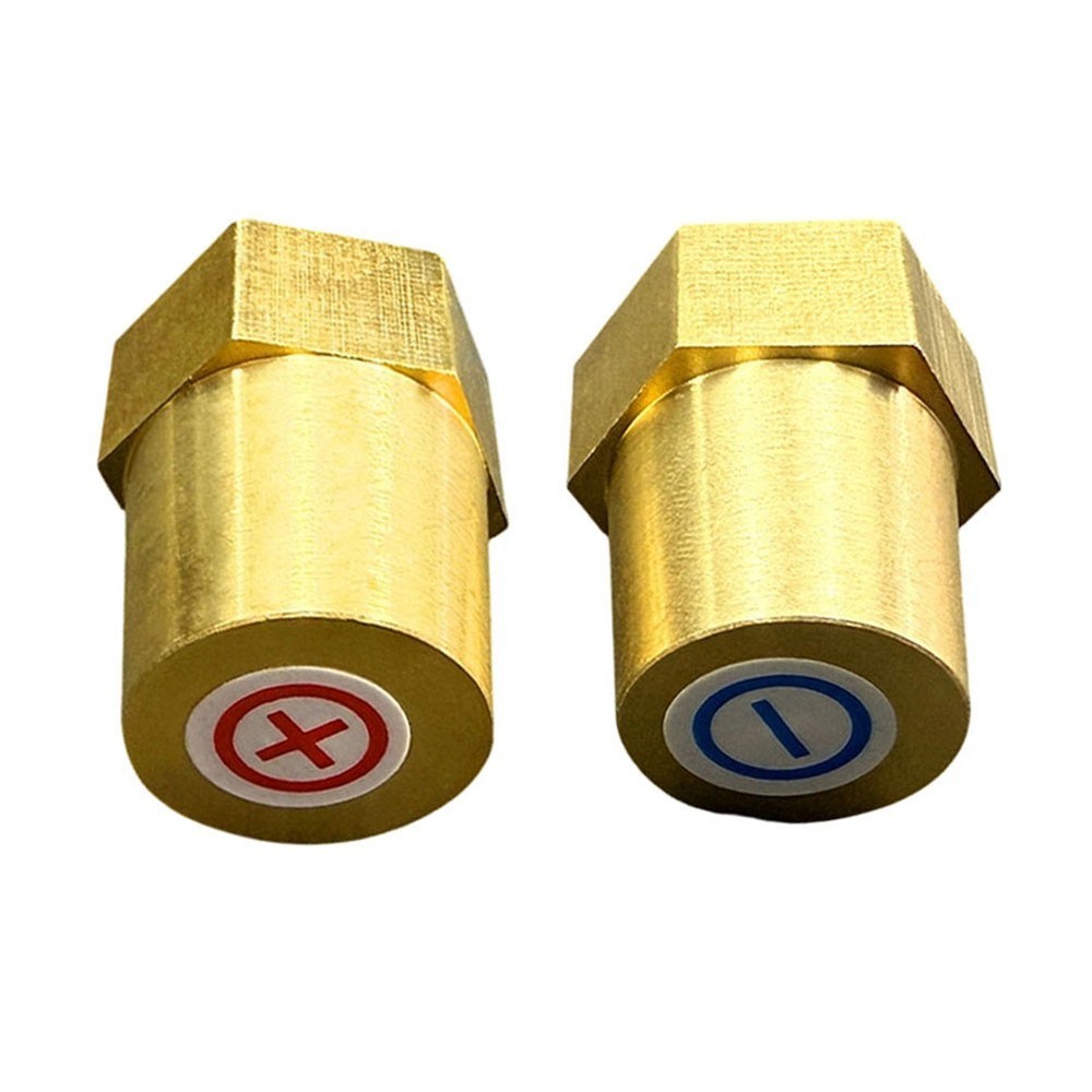 Brass Battery Terminals 2PCS with Compact Threads No Missing Teeth Design