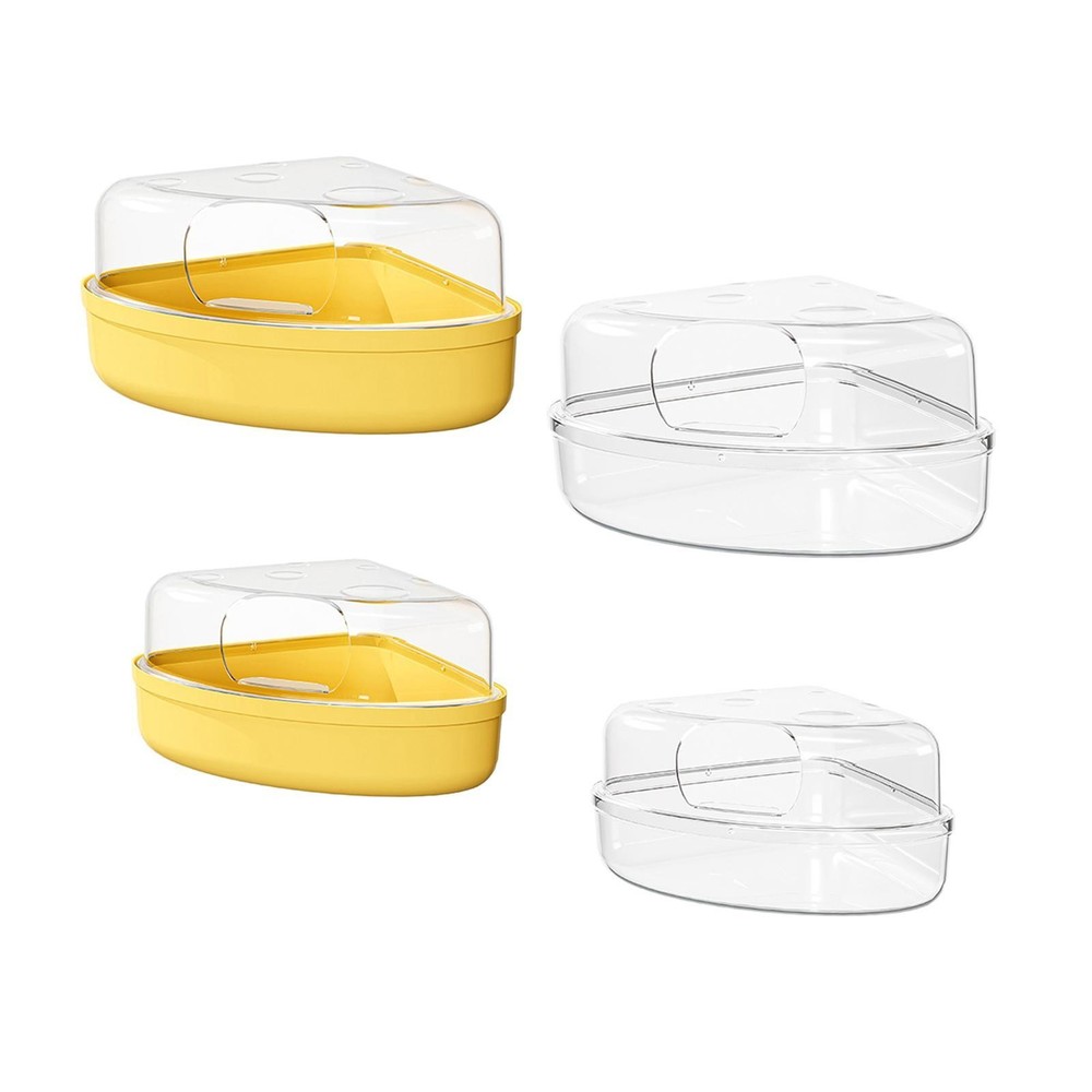 Hamster Sand Bath Container Gerbil Sand Bath Hamster Bed Cage Accessory Clear