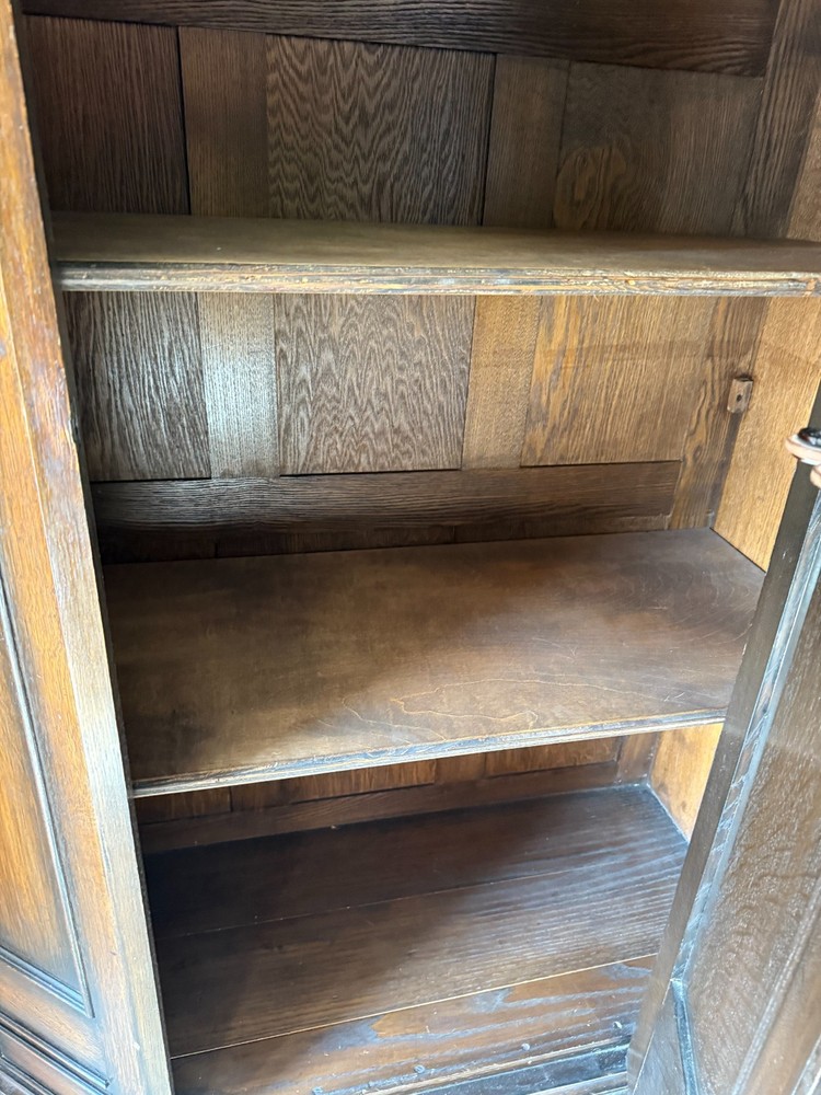 Antique Single Door Oak Wardrobe Armoire