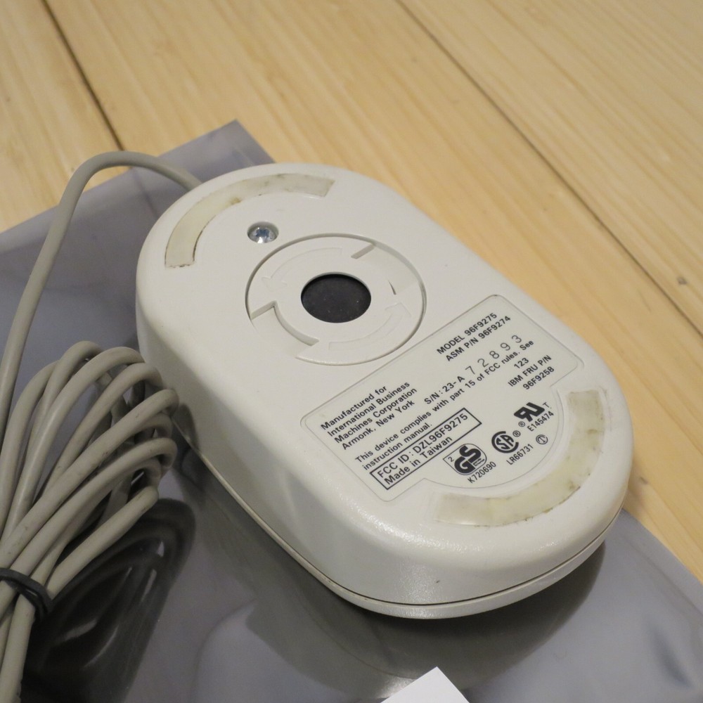 Original IBM Tank Mouse 96F9275 Wired 2 Button - Tested 02
