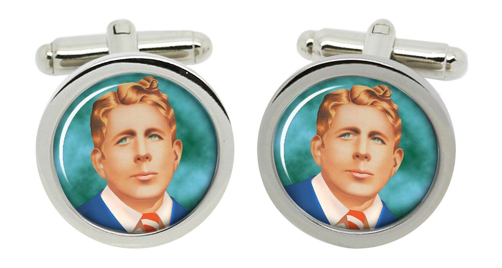 Rudy Vallee Cufflinks in Chrome Box