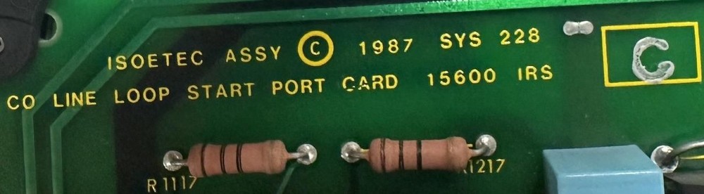 Executone Isoetec 15600 CO Line Loop Start Port Card IRS C
