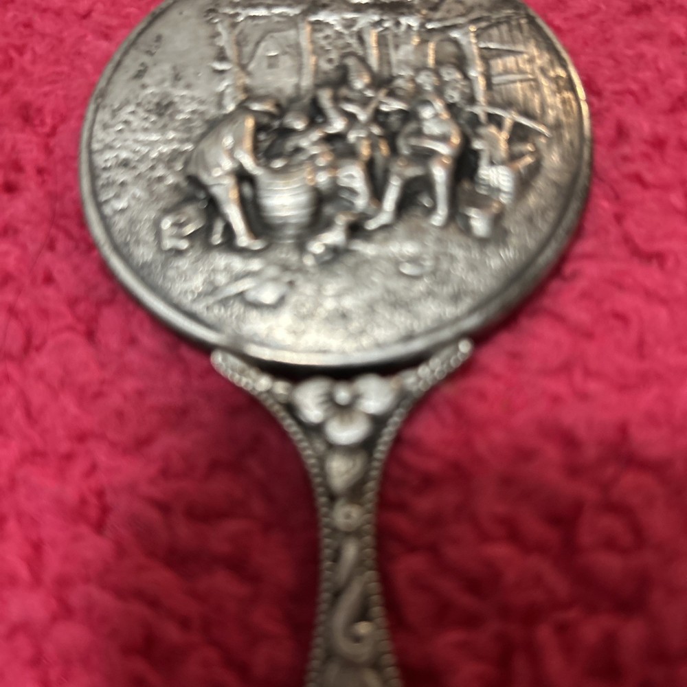 Danish Silver Pocket size Mirror