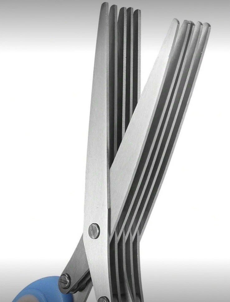 Multi-Blade Herb Scissors Multi Functional Plastic Handle