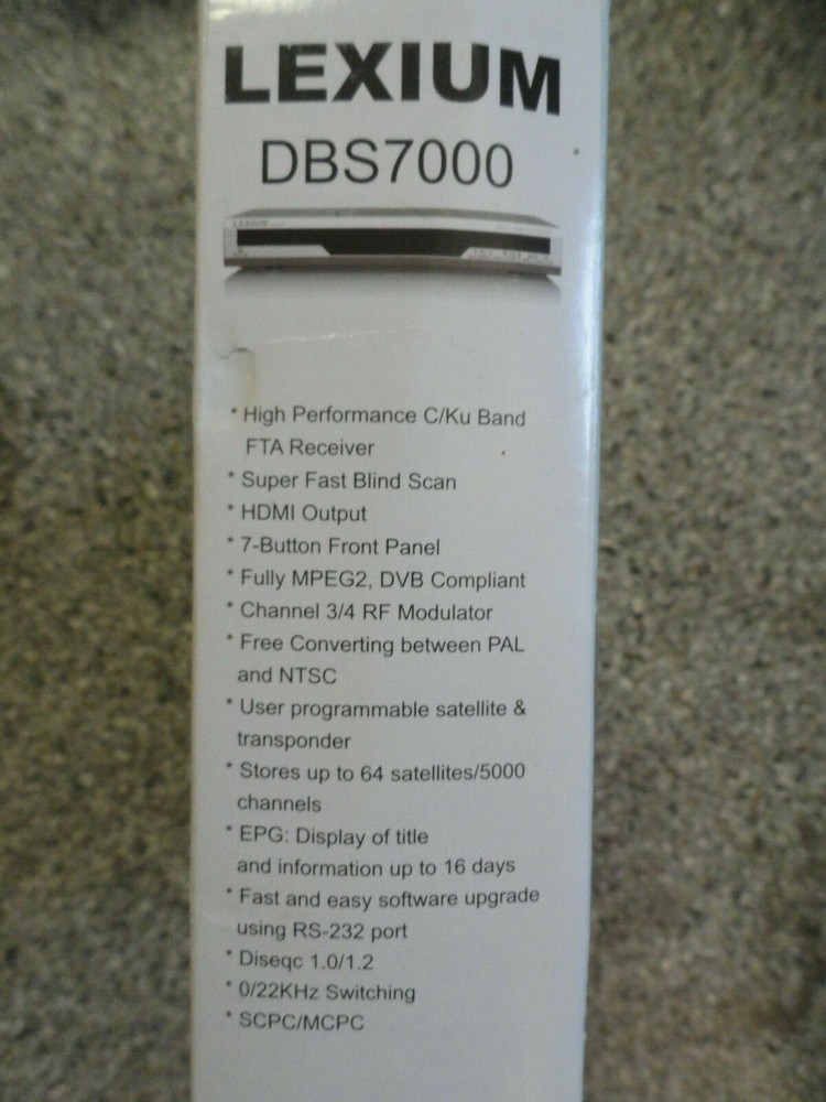 Lexium DBS 7000 Digital Satellite Receiver With Remote, USED
