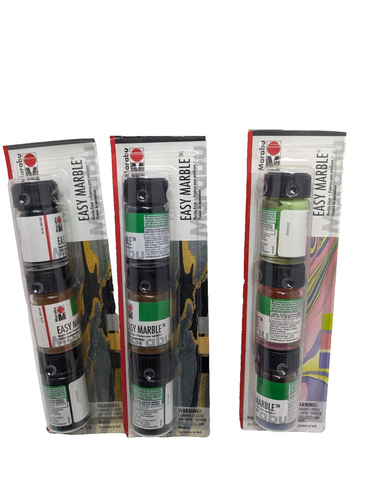 Marabu Easy Marble 3 Pack Elegance (2) Fresh (1) Marbling Paint