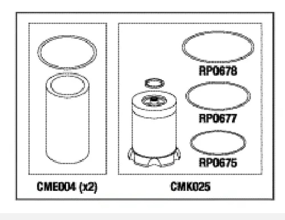 Compressor PM Kits MIDMARK® Coalescing Filter Element P21, P22, P32 RPI# CMK155