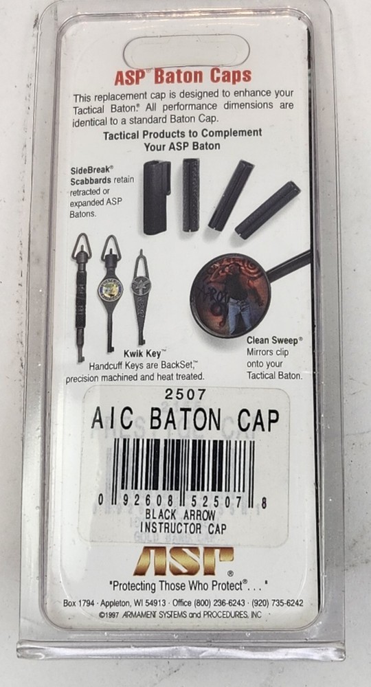 ASP 2507 AIC BATON CAP BLACK ARROW INSTRUCTOR CAP