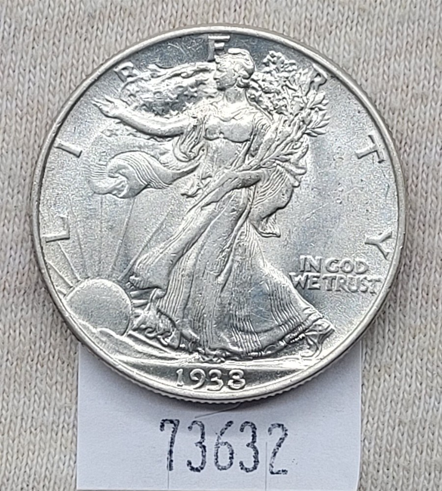 WPCoins ~ 1938 $0.50 Cent Walking Liberty Half Dollar