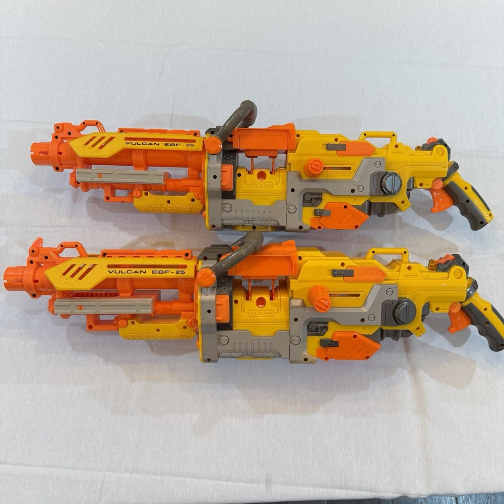Nerf Vulcan EBF 25 Blaster Dart Gun Untested Missing Battery Tray