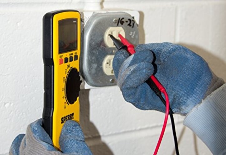 Digital Thin Multimeter, Auto Ranging 600V AC/DC, 10A, Yellow 2