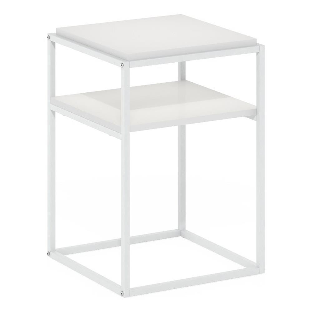 Pemberly Row Modern Stackable Shelf in 2-Tier in Solid White