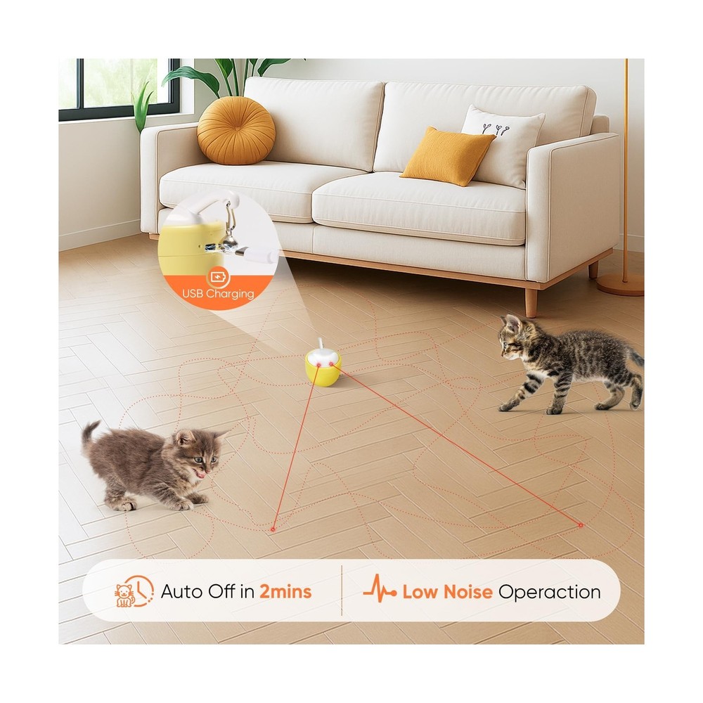 Pawingcat Cat Laser Toy Automatic Dual Laser Points Interactive... FAST USA SHIP
