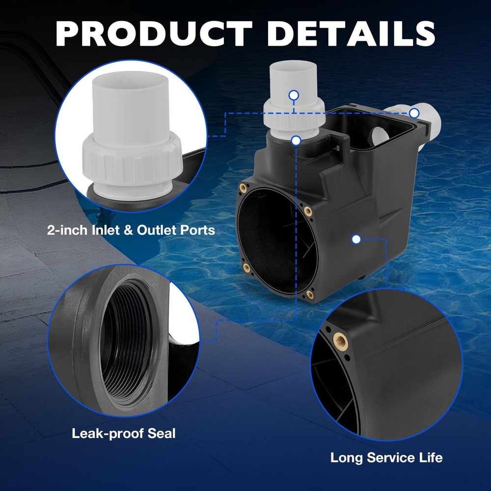 SPX1620AA Pool Pump Strainer Housing, 2" x Replacement Housing...