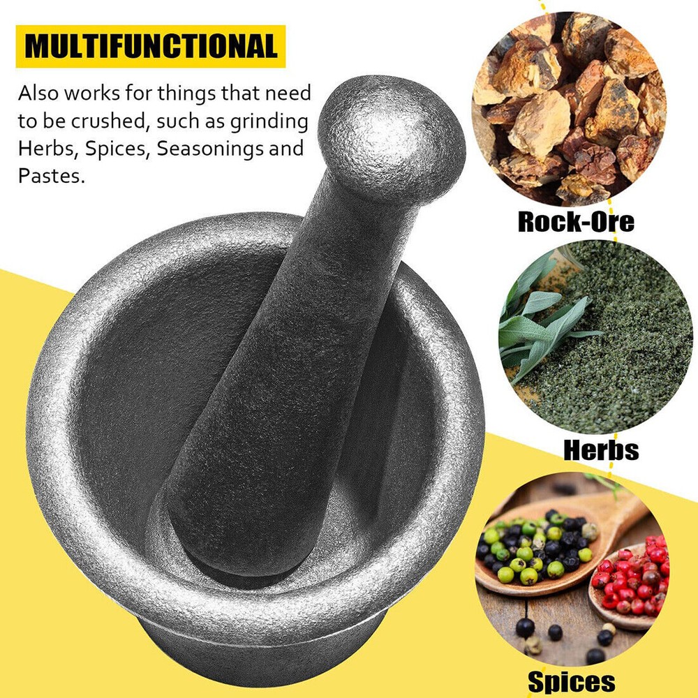 Cast Iron Mortar Pestle Rock Ore Crusher Large Size Pulverizer Assay Gold Mining