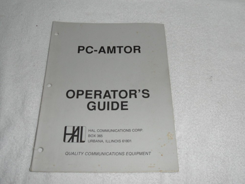 HAL Communications PC-Amtor Operator's Guide Ham Radio