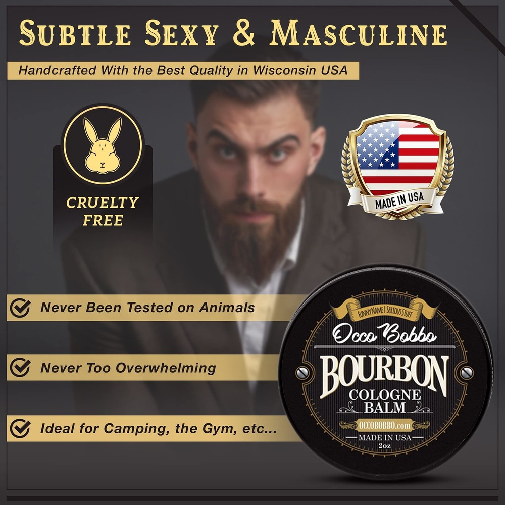 Occo Bobbo - Solid Cologne Bourbon and Sandalwood Scent. Solid Bourbon Cologn...