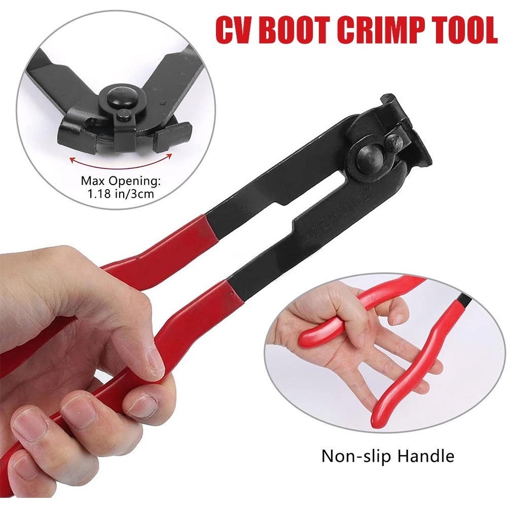 14PCS CV Joint Boot Clamp Pliers with CV Boot Clamps Kit Ear Type Banding Tools