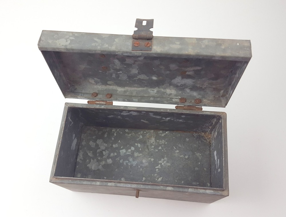 Vintage Galvanized Metal Tool Box