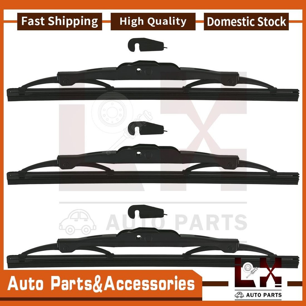 3PCS ANCO Windshield Wiper Blade Front Fits MGB MG 1963-1981