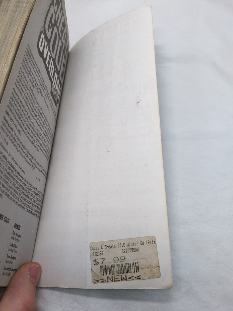 Bradygames Cheat Code Overload Winter 2010