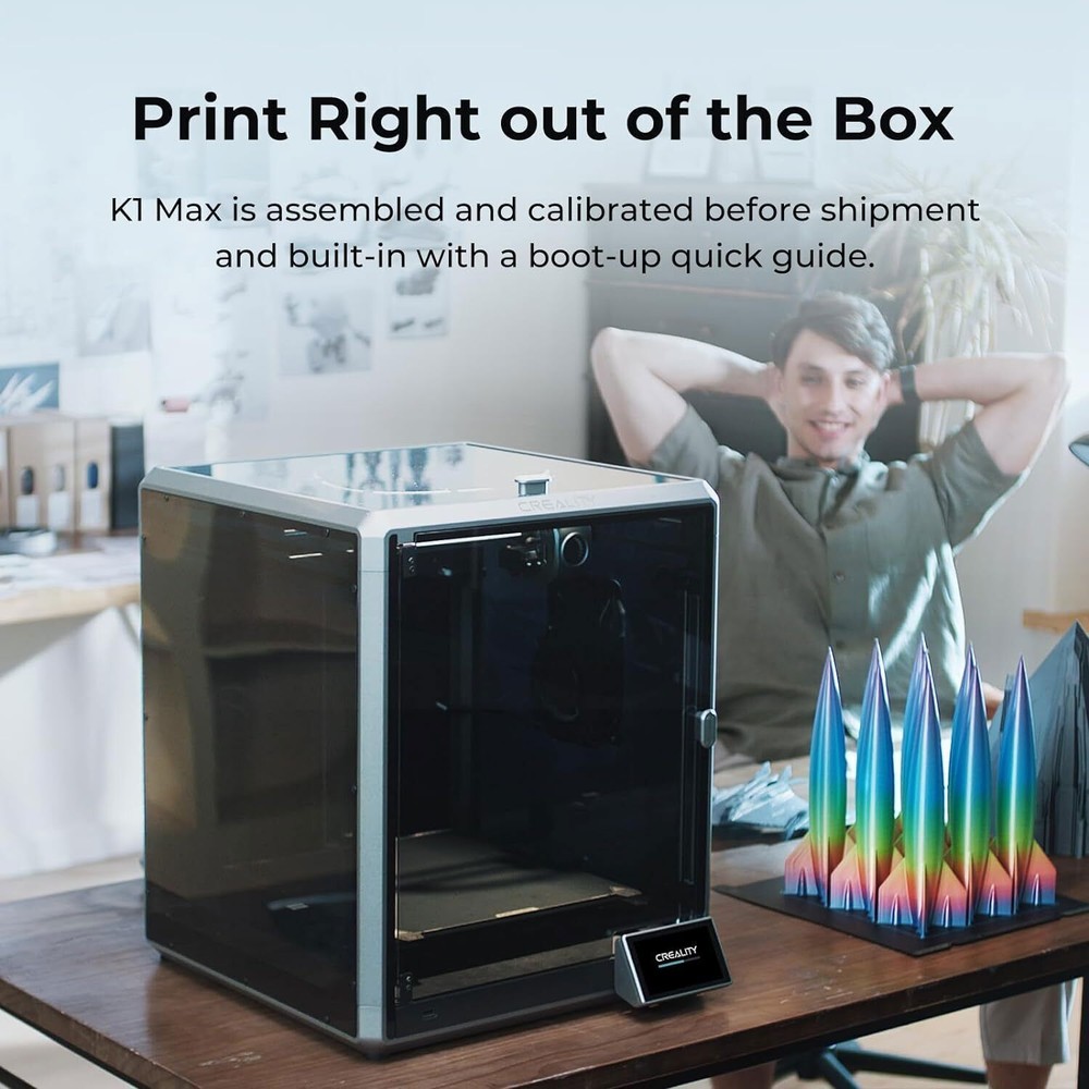 Creality K1 Max 3D Printer, 600mm/s High-Speed w/Auto Leveling Smart AI Function