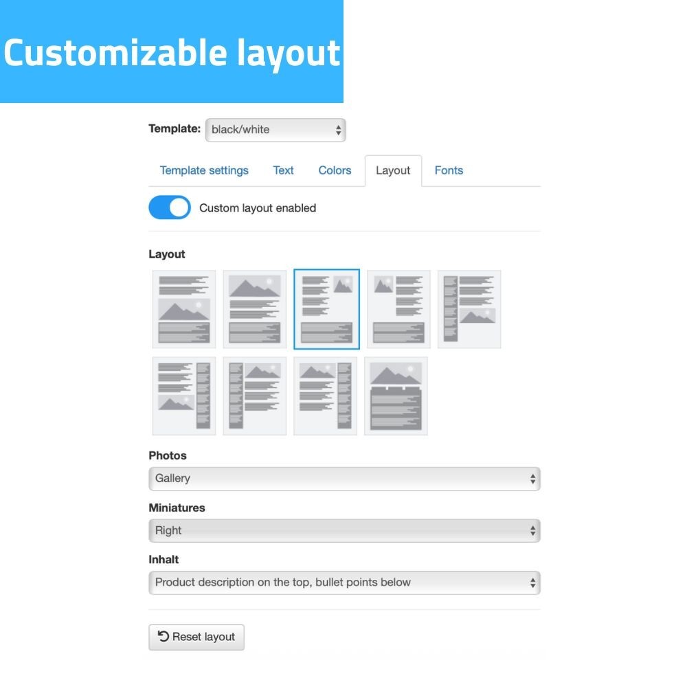 eBay Template RESPONSIVE Professional - modern html template - no coding needed