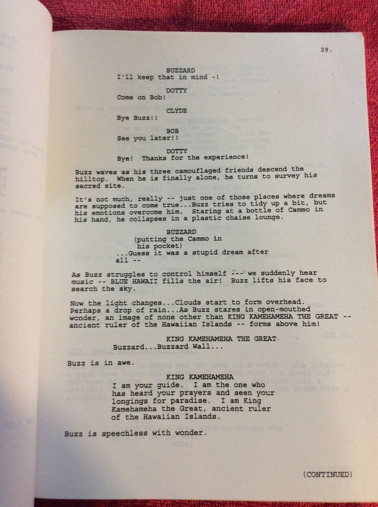 ORIGINAL SCRIPT UNDER THE HULA MOON STEPHEN BALDWIN CHRIS PENN BILLY CAMPBELL