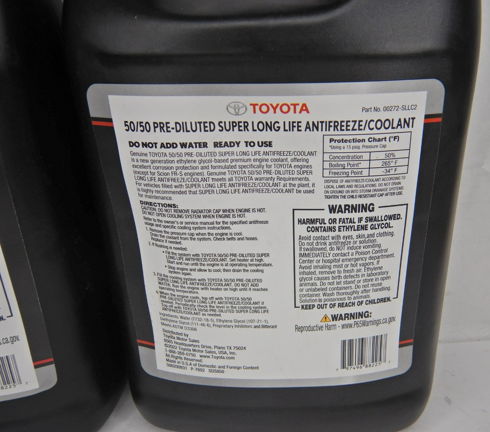 2 Genuine OEM 00272 SLLC2 Engine Coolant / Antifreeze