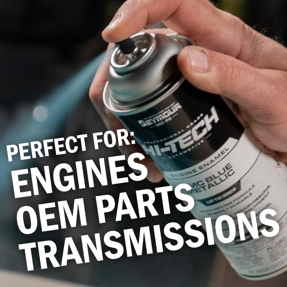 Hi-Tech Engine Spray Paint Gloss Clear 12 oz Heat Resistant Durable Coating