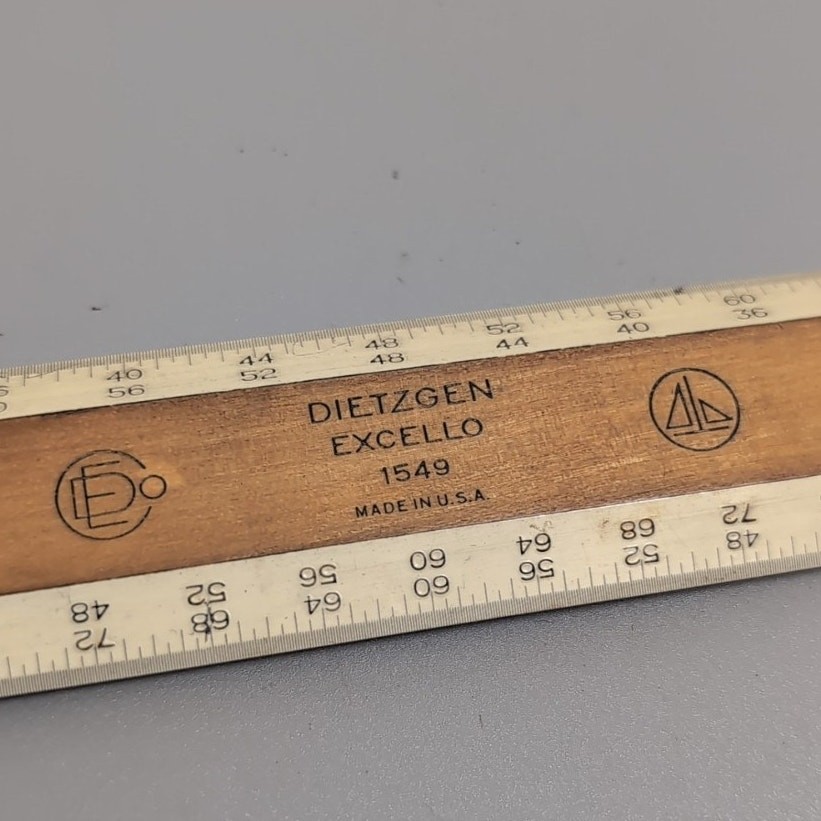 Vintage Dietzgen Excello 1549 Drafting Ruler