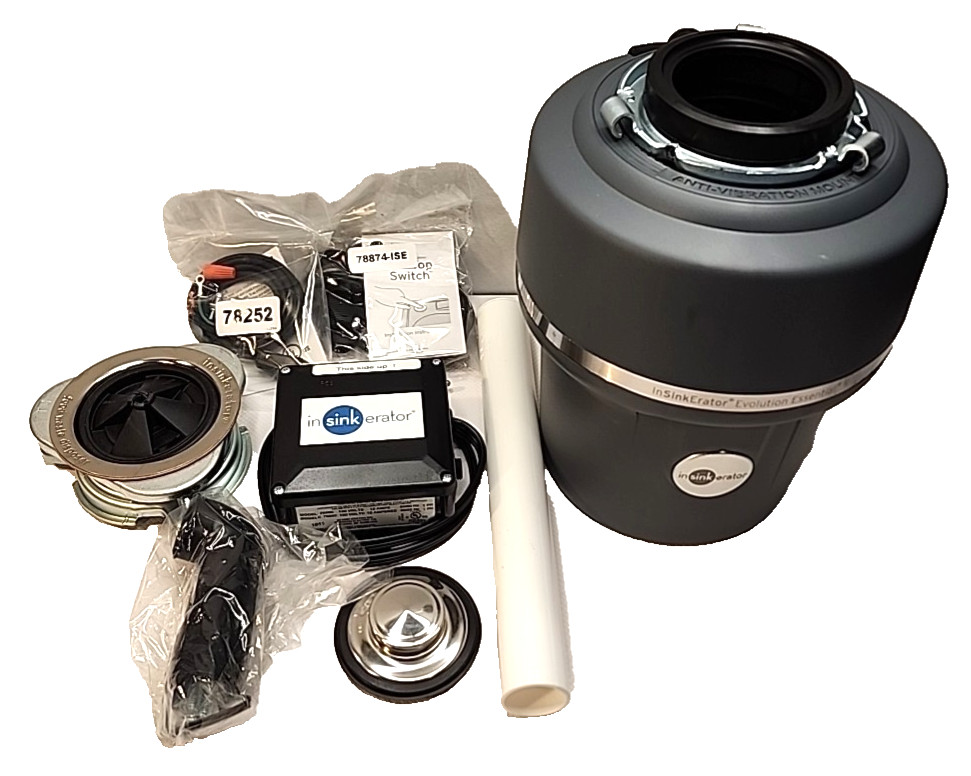 InSinkErator Essential XTR Garbage Disposal Evolution 3/4 HP Continuous Feed NEW