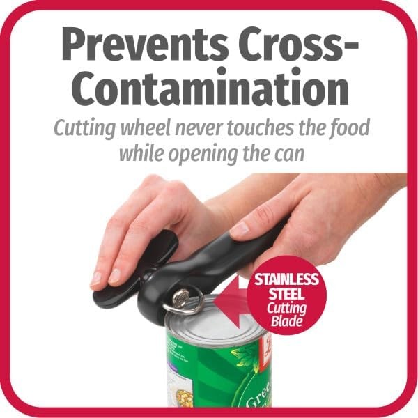 Good Cook Can Opener, Safe Cut Manual no Sharp 1-Pack, Black