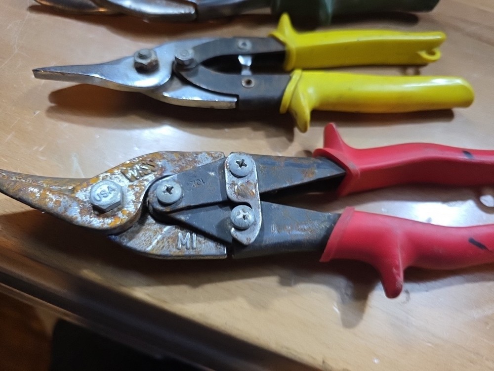 (4Pc Set - Straight, Left, & Right Cut Compound Action Tin Snips -- Ships Free