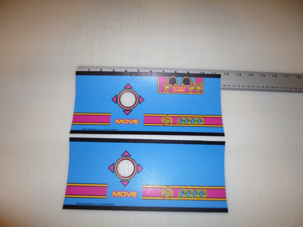 Multicade 11 Inch Ms Pac Man Cocktail Table Control Panel Overlay