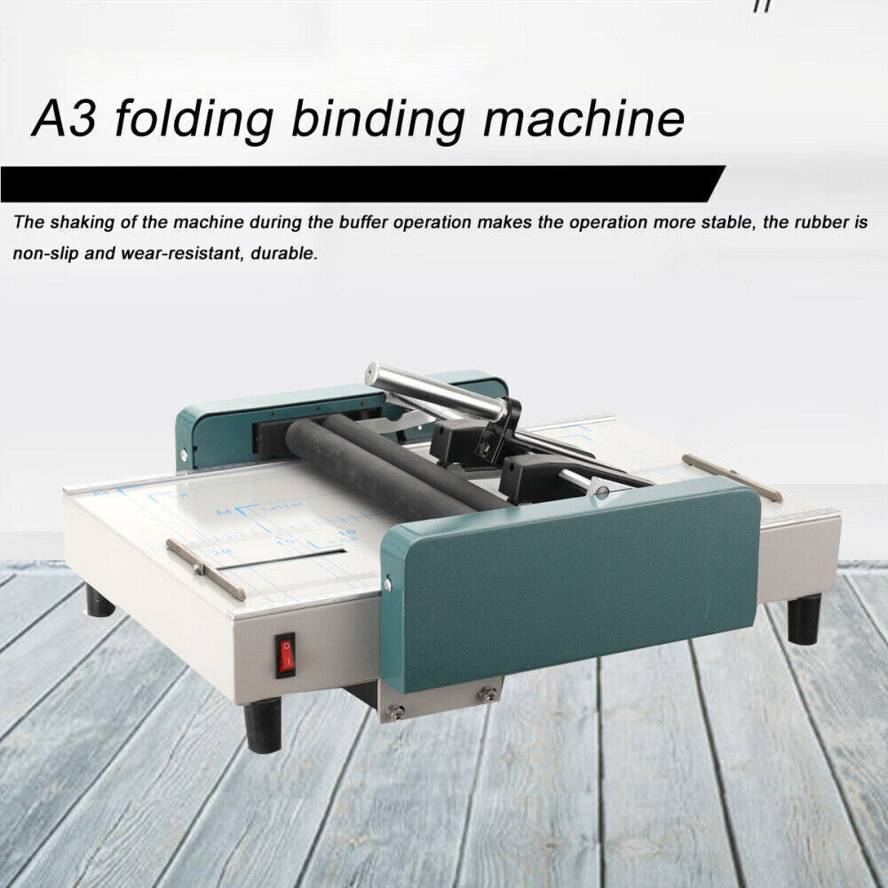 60W A3 Booklet Folding Binding Machine Paper Stapling Making Book Stapler 220V