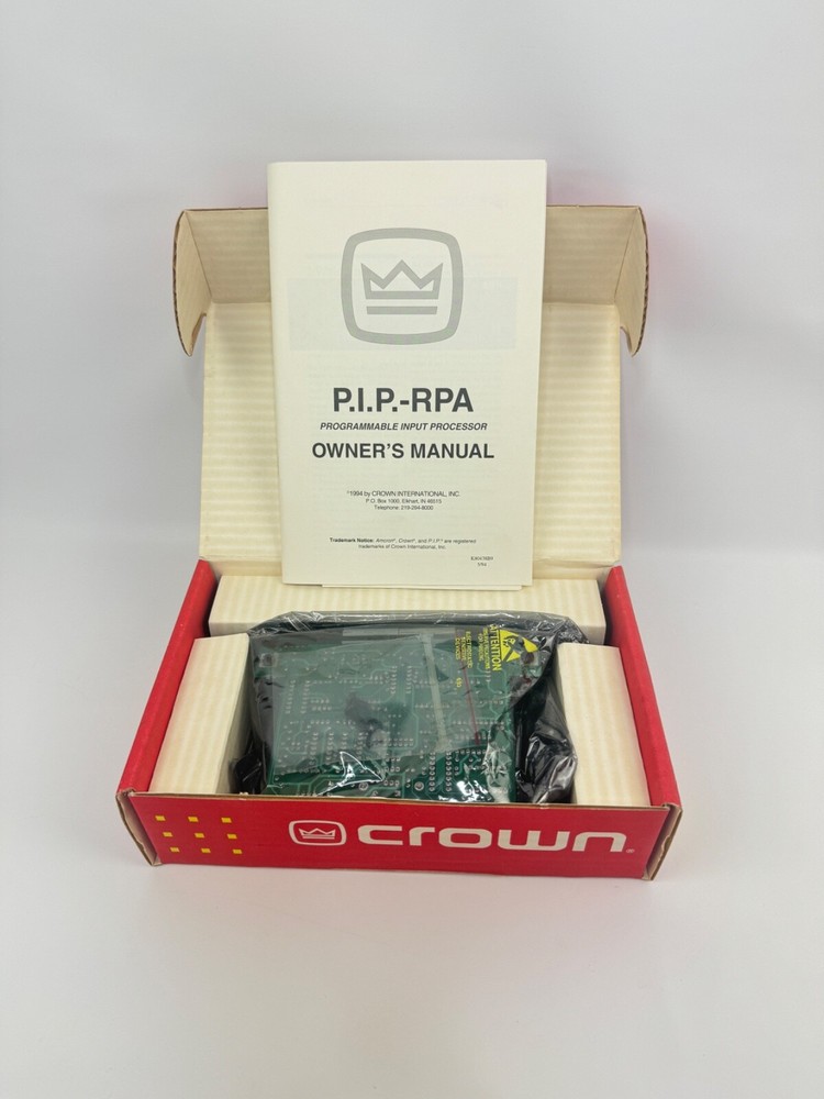 NOS Crown P.I.P. RPA Programmable Input Processor with manual *OPEN BOX*
