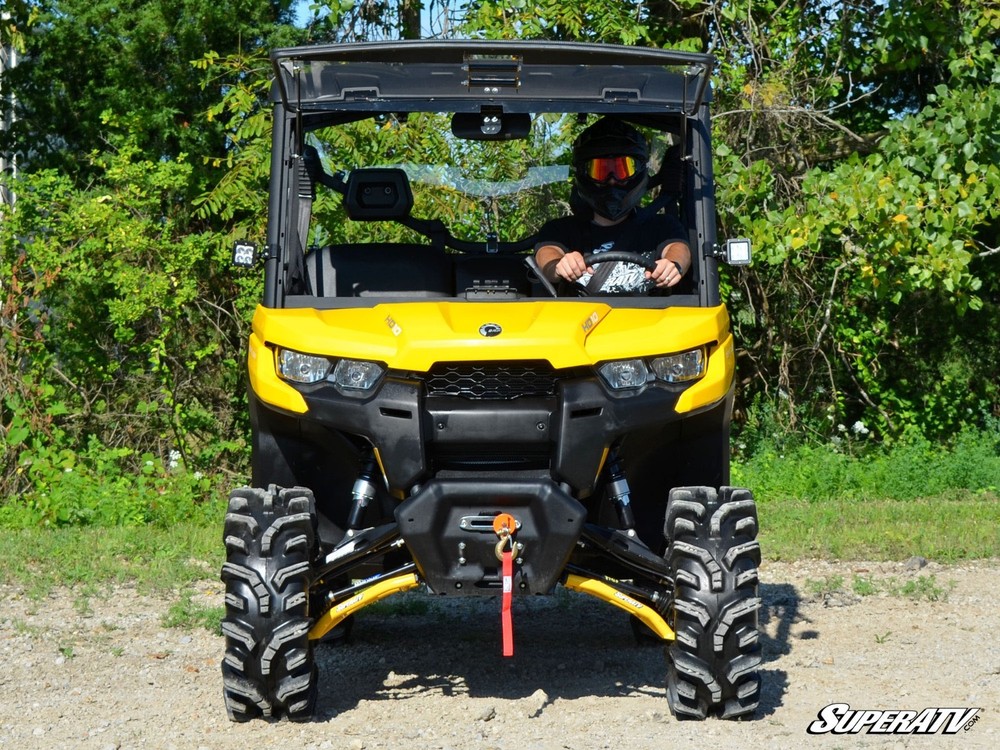 SuperATV Scratch Resistant Flip Windshield for Can-Am Defender (2016+)