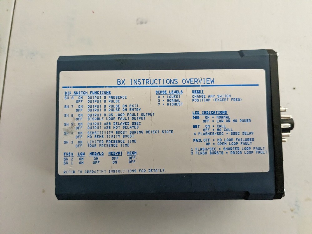 Reno A&E BX-3 Vehicle Detector, Fail Safe Vehicle Loop Detector, USED