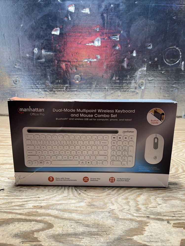 MANHATTAN OFFICE PRO DUAL MODE MULTIPOINT WIRELESS KEYBOARD AND MOUSE COMBO SET